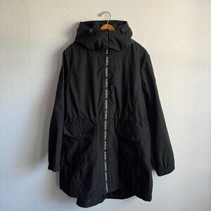 Michael Kors Black Hooded Anorak Rain Jacket Stylish - Size XL